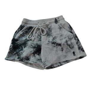 JJ malibu Shorts Black and White Tie Dye Design